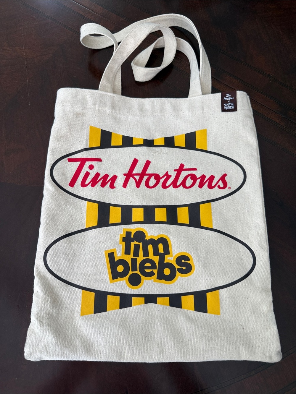 Tim Hortons & Justin Bieber Limted Edition Canvas Tote Bag